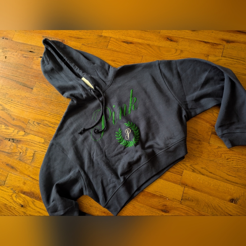 PINK Victoria's Secret NWT‎ Navy Blue Crop Hoodie for